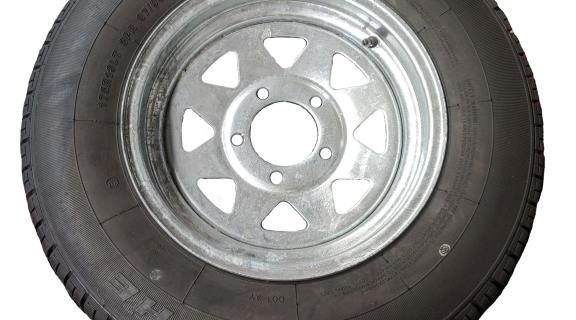 Manutec 175R13LT Tyre fitted to 13 inch Galv Ford Rim Trailer Caravan Spare Part