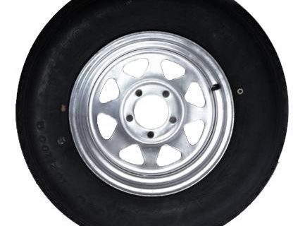 Manutec 185R14LT Tyre fitted to 14 inch Chrome Ford Rim Trailer Caravan Part