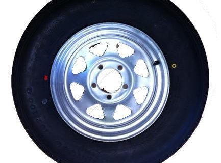 Manutec 185R14LT Tyre fitted to 14 inch Galv HT Rim Trailer Caravan Spare Part
