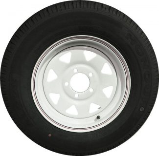 Manutec 185R14LT Tyre fitted to 14 inch White Sunraysia Ford Rim Trailer Caravan