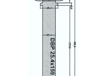 Manutec Draw Bar Pin 25.4mm x 159mm Trailer Caravan Spare Part