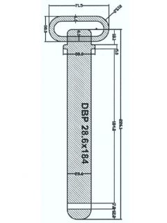Manutec Draw Bar Pin 28.6mm x 184mm Trailer Caravan Spare Part