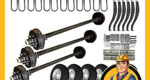 DIY Single Axle Running Gear Trailer Kit – Electric Brake 1400kg (Parts Only)
