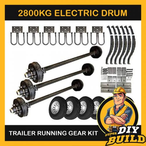 Tandem Axle Running Gear Kit – Electric Brake 2800kg (Parts Only)