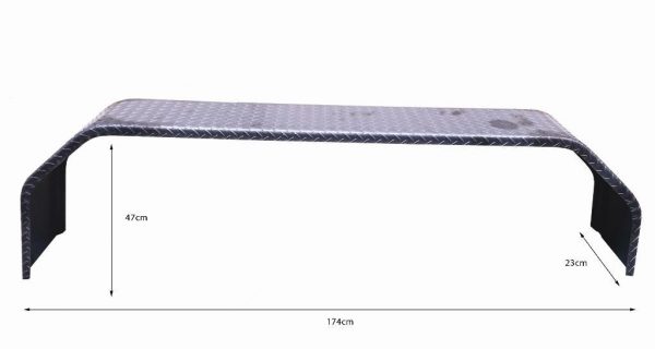 TANDEM 9X91 INCH MUDGUARD – 4 FOLD – GALV 1.6MM – SUIT 14 IN WHEELS Trailer Part