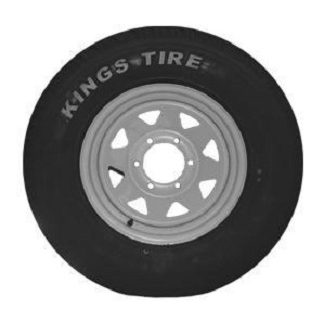 Wheel LT215R15 828 A/T Tyre fitted to 15X6 inch White Sunraysia LC Rim Trailer