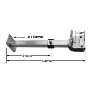HD Adjustable Leg Quick Release Heavy Duty Steel Foot Weld on Extra Long 605mm