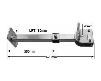 HD Adjustable Leg Quick Release Heavy Duty Steel Foot Weld on Extra Long 605mm