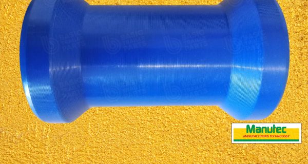 Hard Poly Boat Roller 4 1/2 inch Bow Roller, Blue, 17mm plain bore Trailer Part