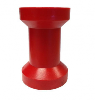 Poly Boat Roller 4 1/2 inch Keel Roller, Red Poly, 17mm plain bore Trailer Parts