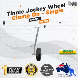 Manutec Tinnie Jockey Wheel Clamp on – Single Trailer Caravan Spare Part