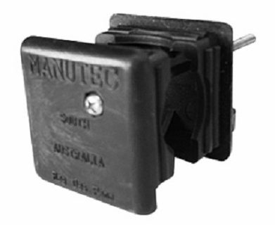 Manutec Adjustable Stand Plastic End Caps (2) 50mm Sq. for ALQR Trailer Caravan