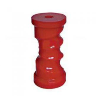 Poly Boat Roller 6 inch Self Centering Roller, Red Poly, 17mm plain bore Trailer