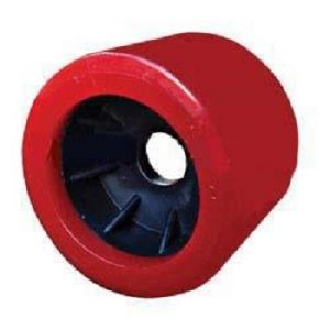 Boat Roller 4″ x 3.5″ Smooth Wobble, Poly, Red, 26mm bore Trailer Caravan Part
