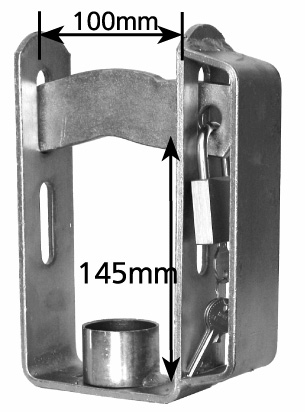 Twin Position Coupling Lock with brass padlock