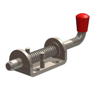 UES SPRING BOLT ZINC PLATED BOLT DIAMETER 13MM WITH RED KNOB, PIN RETAINING