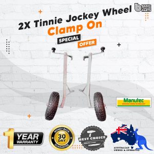 2X Manutec Tinnie Jockey Wheel Clamp on Trailer Caravan Spare Part